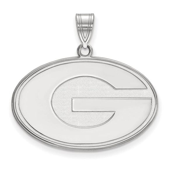 10k White Gold U. of Georgia Large 'G' Pendant